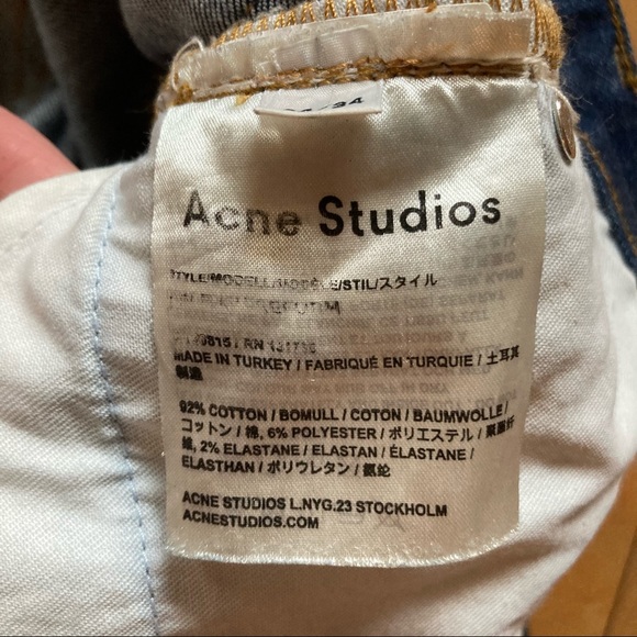 Acne Studios skinny blue jeans size 24/34 - Picture 9 of 10